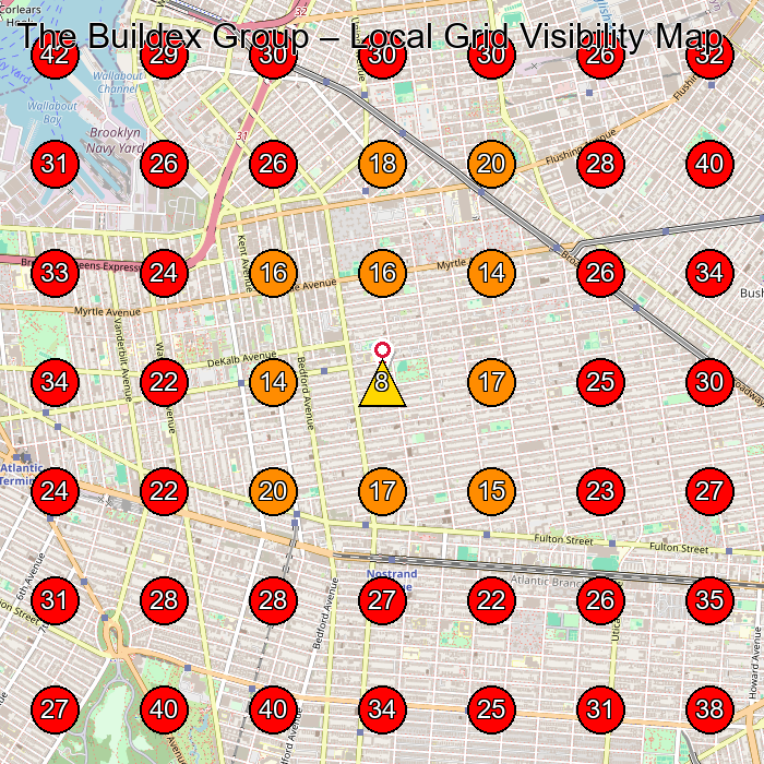 The Buildex Group GeoGrid visibility map for Construction Company in None